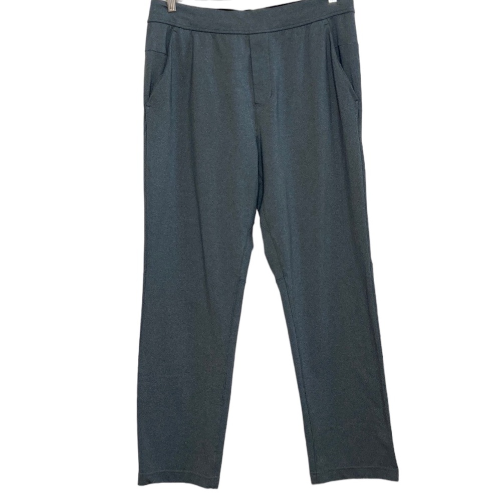 Lululemon Track Pants Mens Large Blue Gray Straight Leg Lion Stretch ABC
